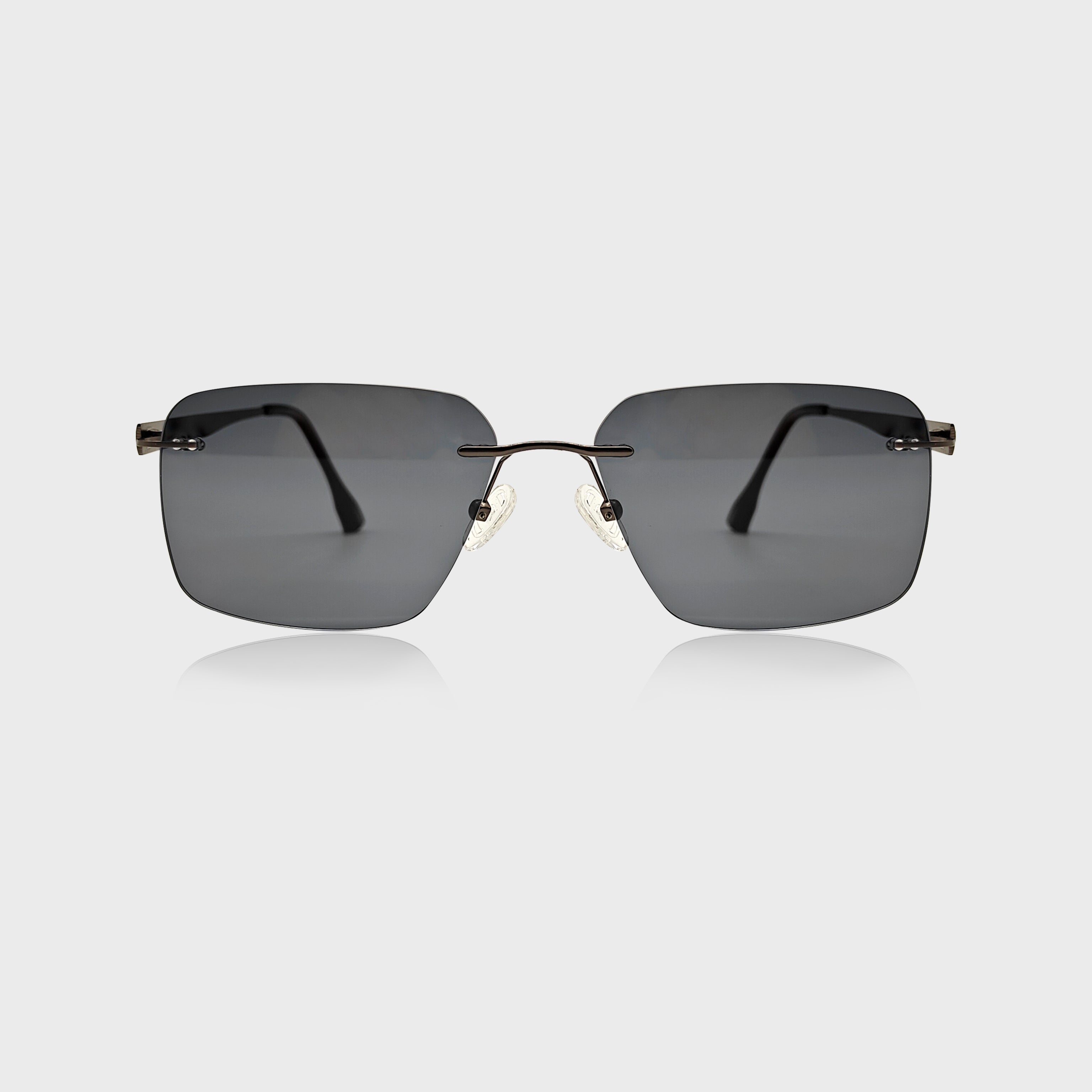 New Arrival Unisex Square Fashion Sunglasses for men High Quality Metal Black Frame Stainless